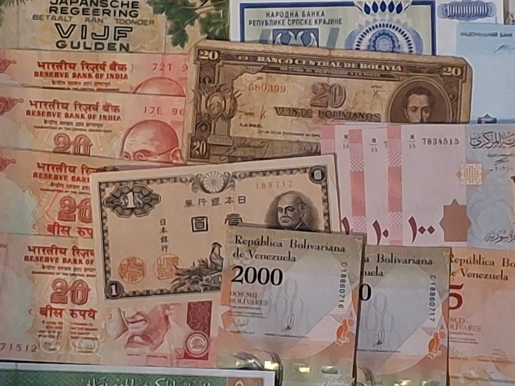 Verden. - 132 banknotes / coupons - various dates (Ingen reservasjonspris) #2.1