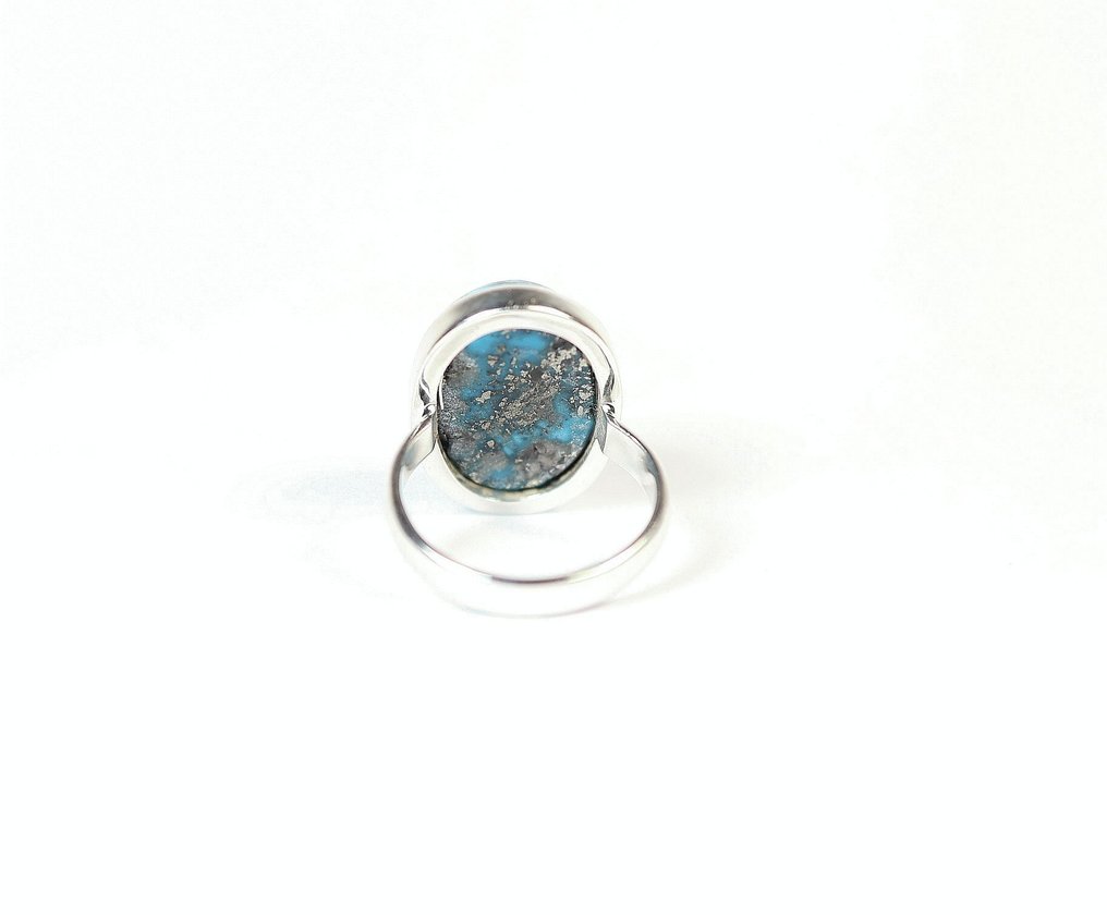 Turquoise / Nishapur Ring / Cabochon / new- 9.82 g - (1) #3.2