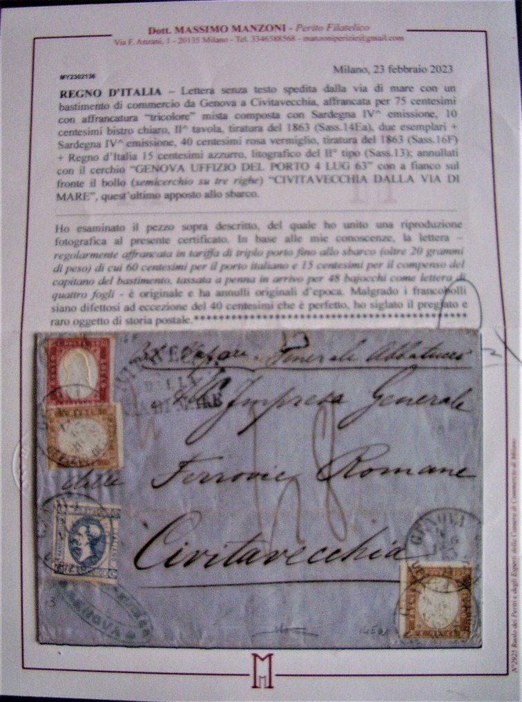 Olasz Királyság - Bella tricolore mista 'via di mare' #1.0