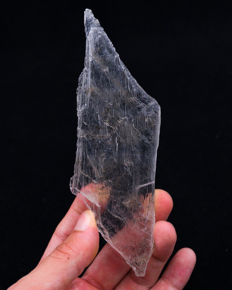 漂浮石膏品种：白晶 罕见地点标本！！！ - 高度: 14.9 cm - 宽度: 4.6 cm- 93 g - (1) #1.0