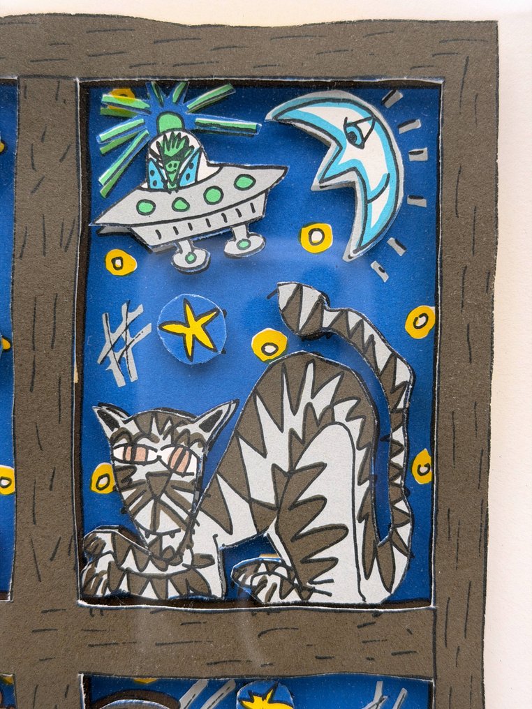 James Rizzi (1950-2011) - OUTSIDE LOOKING IN · 3D silkscreen #3.2