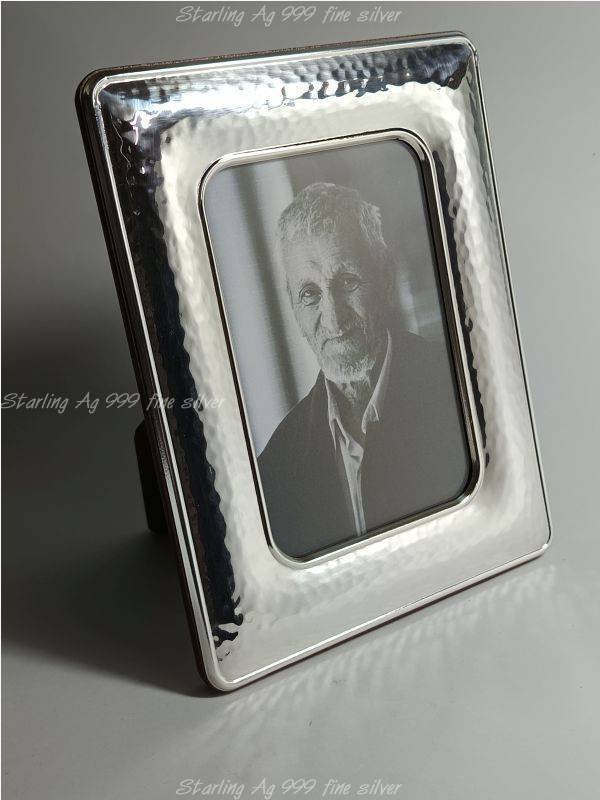 相框  - 四个（4）相框，Ag 999纯银制，真实木质背板，照片尺寸为09x13厘米。 #1.0