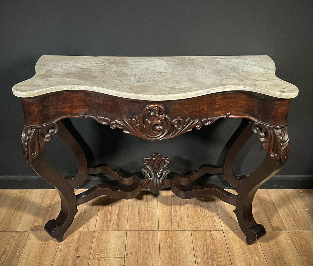 Konsol bord - Træ, Marmor - Consolle Luigi Filippo #1.0