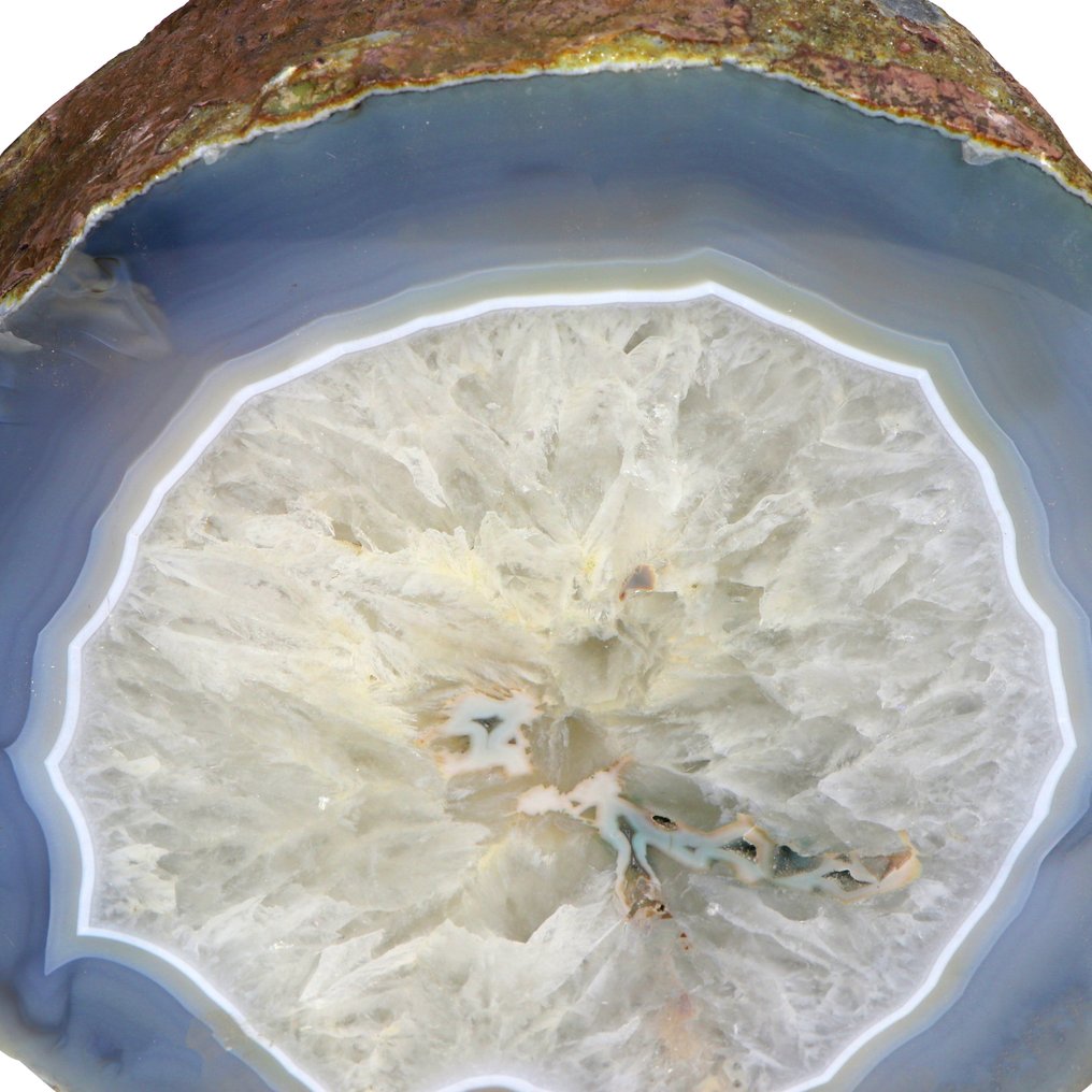 无底价 - 蓝玛瑙与石英 Geode - 20x24x11 厘米- 7.2 kg #4.3