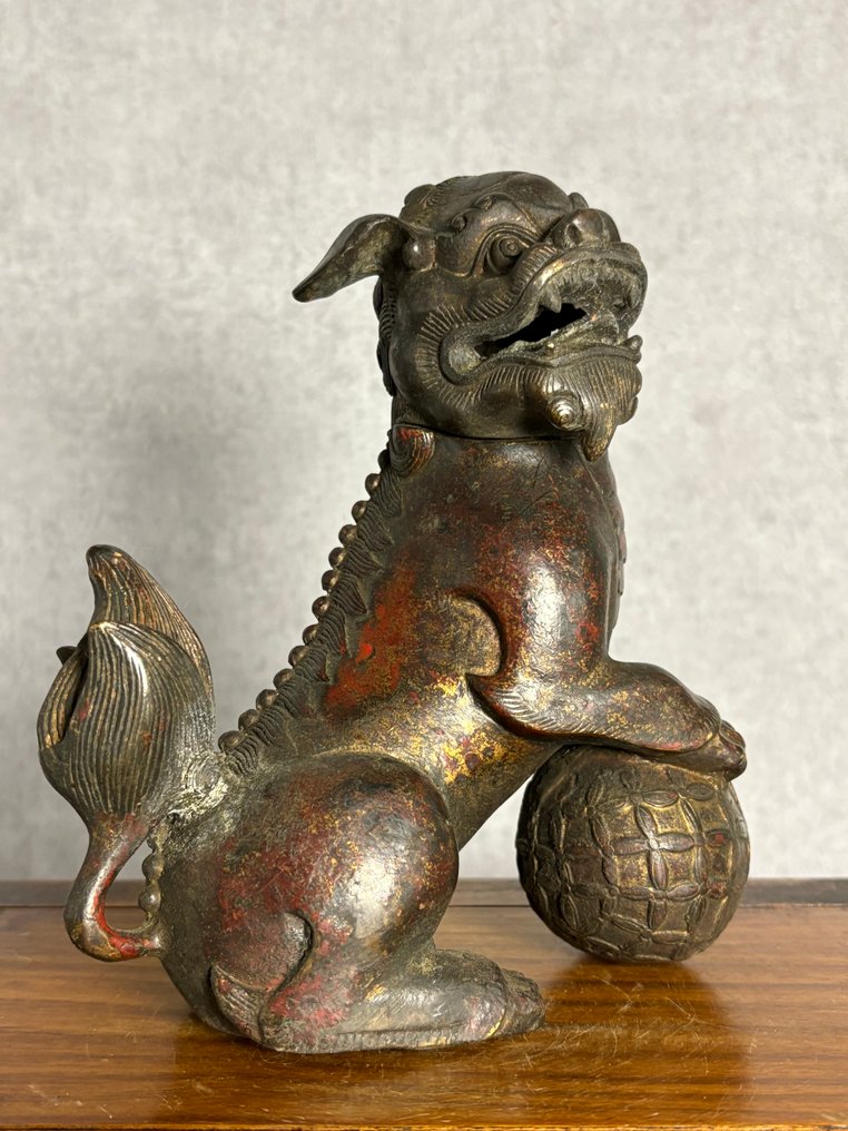 Foo dog incense burner - Bronze - Heisei period (1989-present) #4.3