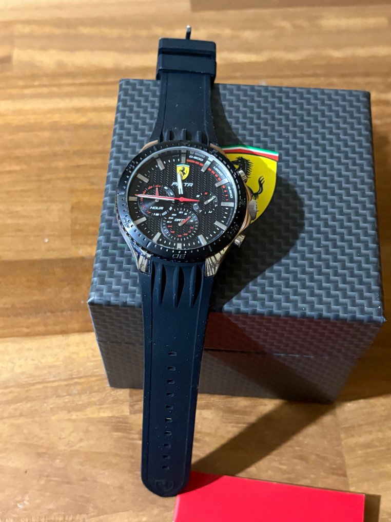 Ferrari-ur, cronograf, sort urskive, quartz - Ferrari - AL quarzo - 2024 #3.2