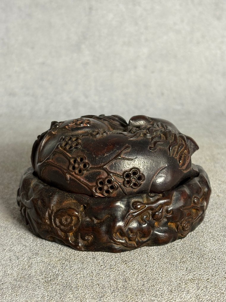 Deux brûleurs d'encens - Bois dur - Chine - XXe siècle #3.2