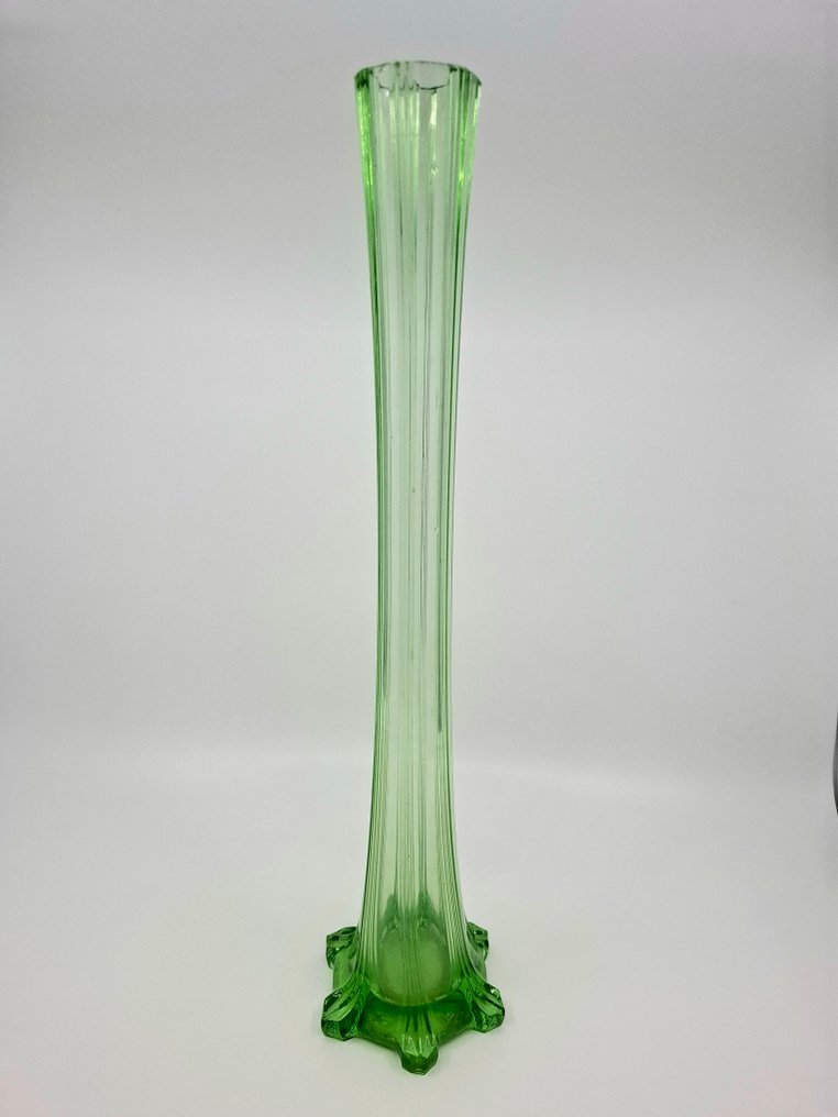 Vase - Uranium glass - Soliflore 40 cm #1.0