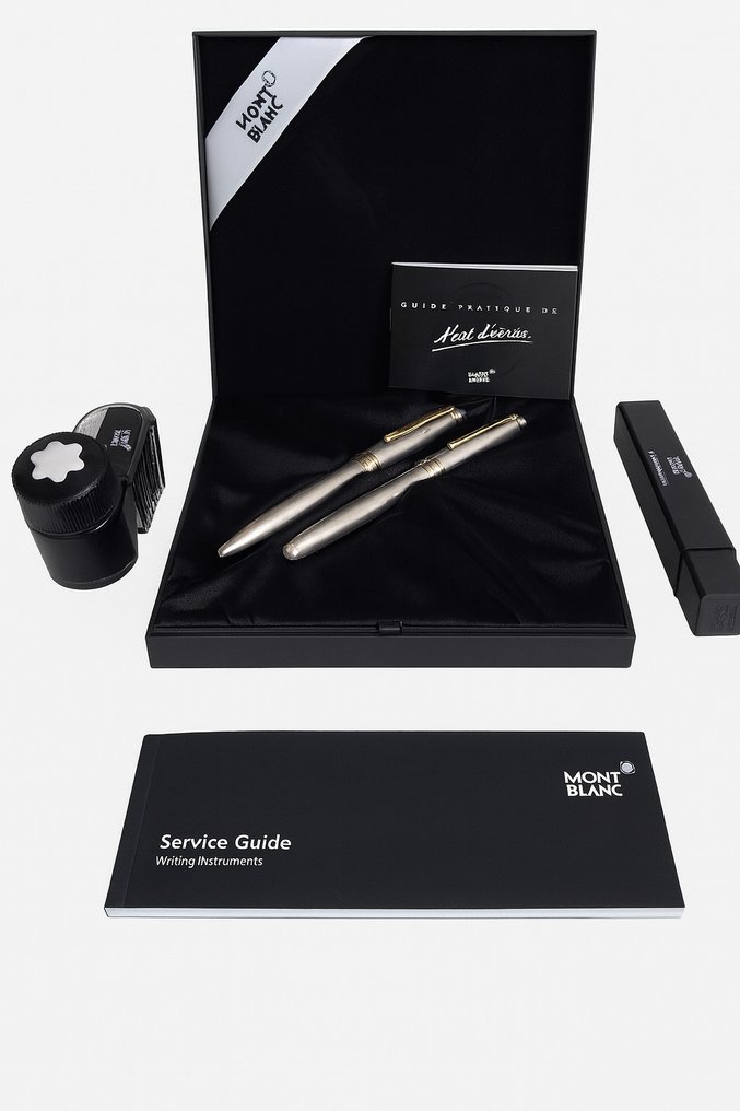 Montblanc - Argent massif guilloché 1446 plume et solitaire 164 bille - 没有保留价 - 笔 #1.0
