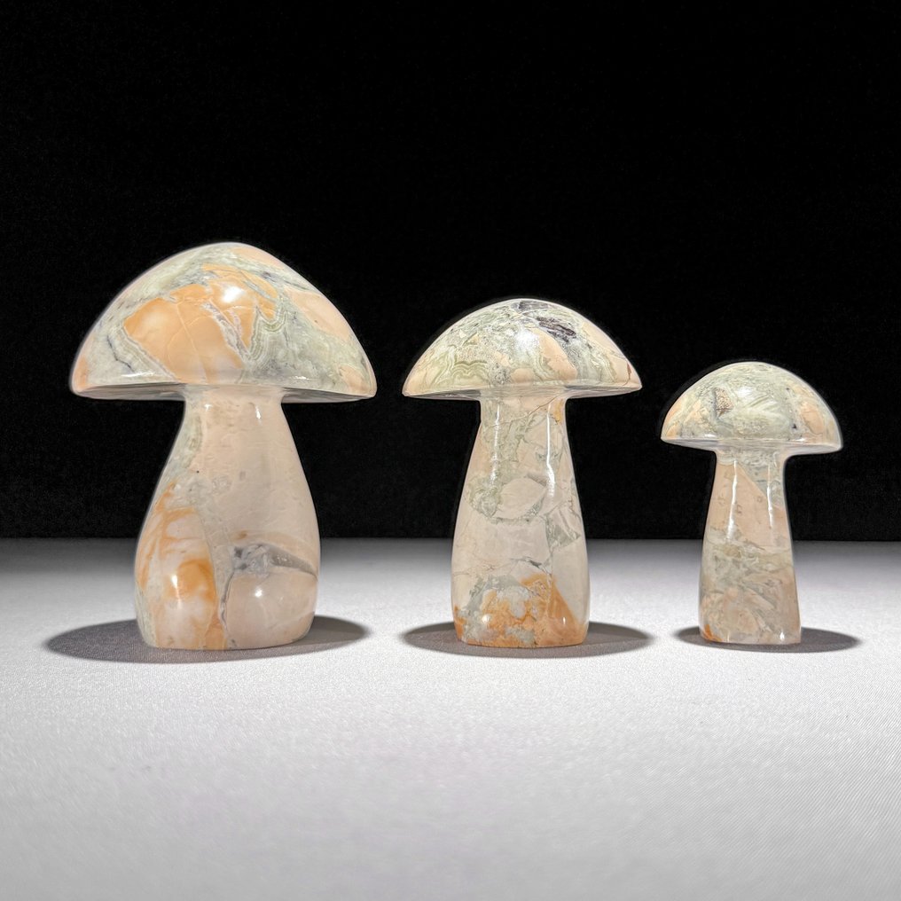 Χωρίς ελάχιστη τιμή - Υπέροχο σετ 3 Onyx. Μούρα-σχήμα- 1000 g - (3) #1.0