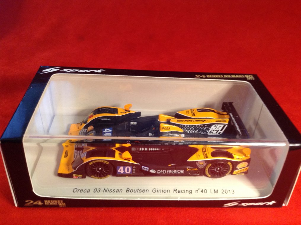 Spark 1:43 - Model race car - ref. #S3758 Oreca 03 - Nissan Boutsen Ginion Racing LMP2 32° Le Mans 2013 #40 - Excellent quality - limited edition - hard to find today. #1.0