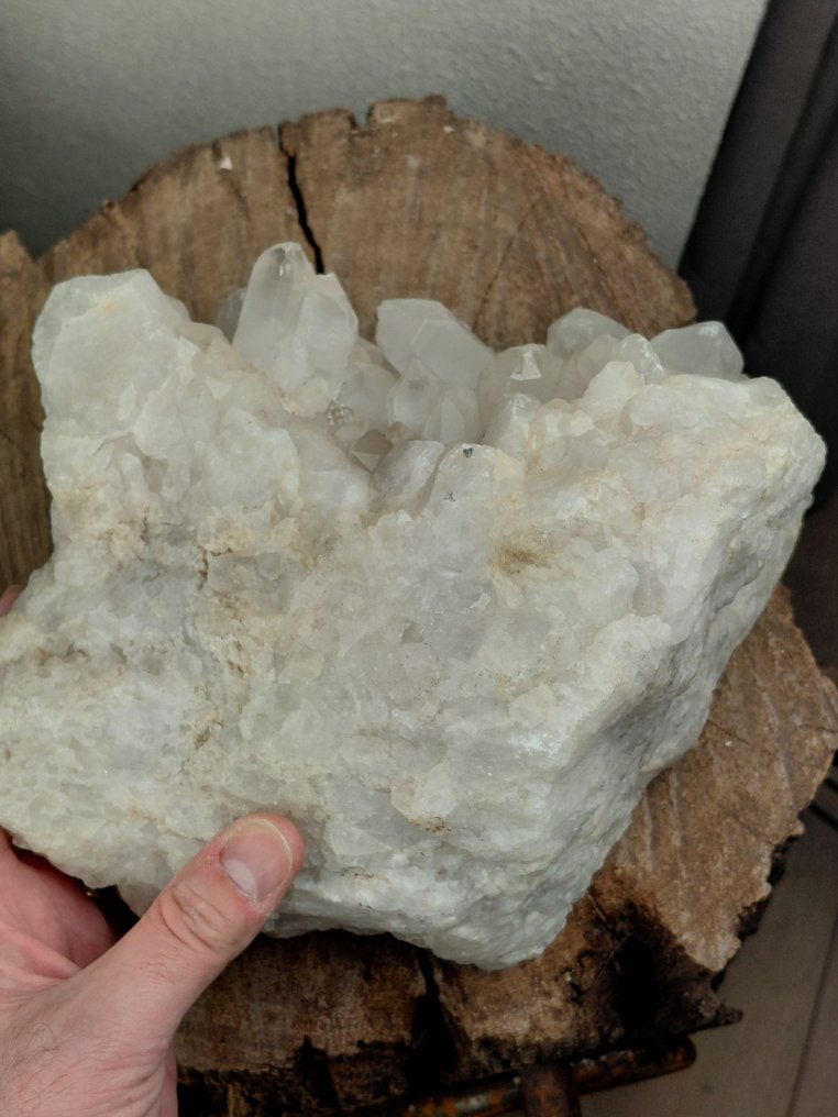 Beautiful large XXL solid quartz crystal cluster - Height: 12 cm - Width: 19 cm- 5.5 kg #3.2