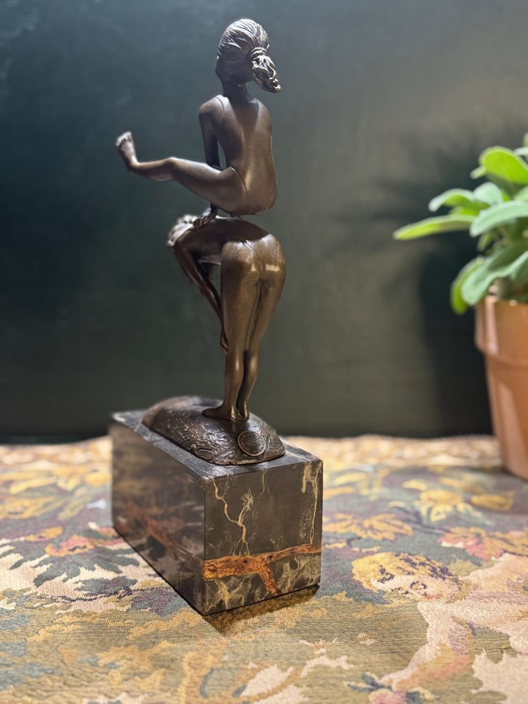 Milo (1910-1978) - Άγαλμα, Acrobaten - Spelende Kinderen - 29 cm - Μπρούντζος, Μάρμαρο #4.3