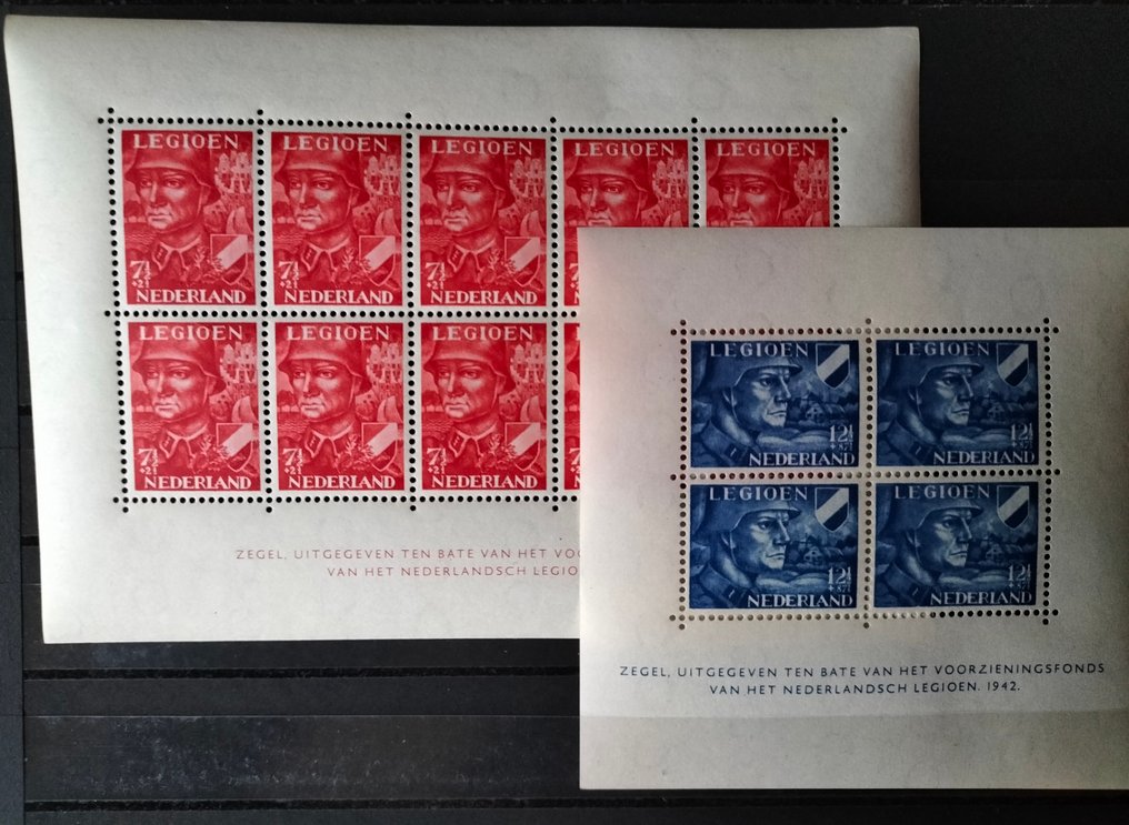 荷兰 1942 - 军团块 - Nvph 402/403V #1.0