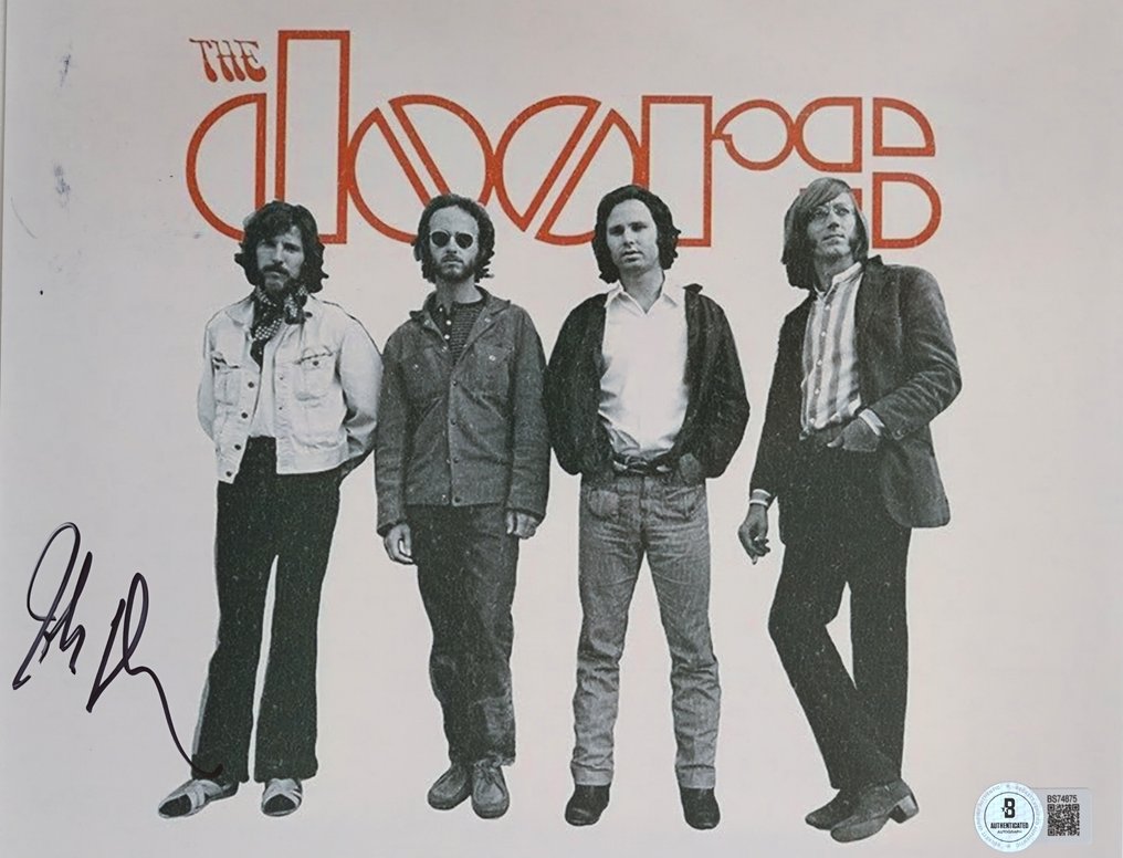 Doors, John Densmore - Αυθεντικό υπογεγραμμένο, Φωτογραφία με πιστοποιητικό αυθεντικότητας Beckett. #3.2