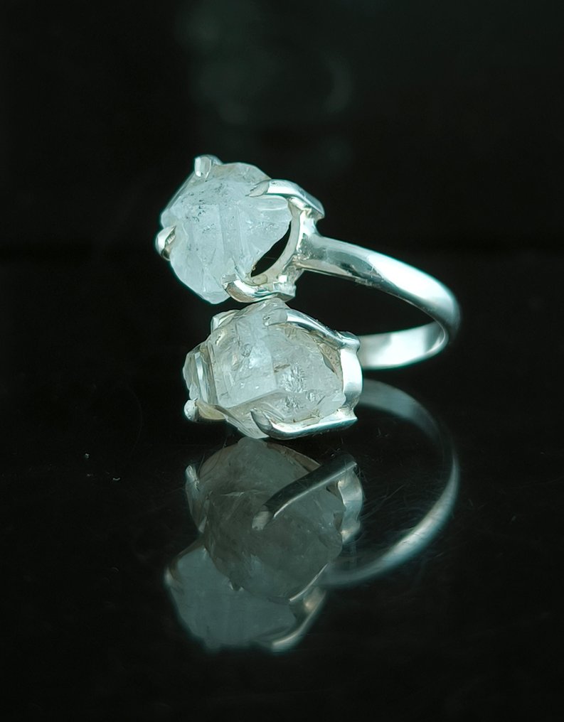 Zilver - Ring met amulet - Diamante de Herkimer #1.0