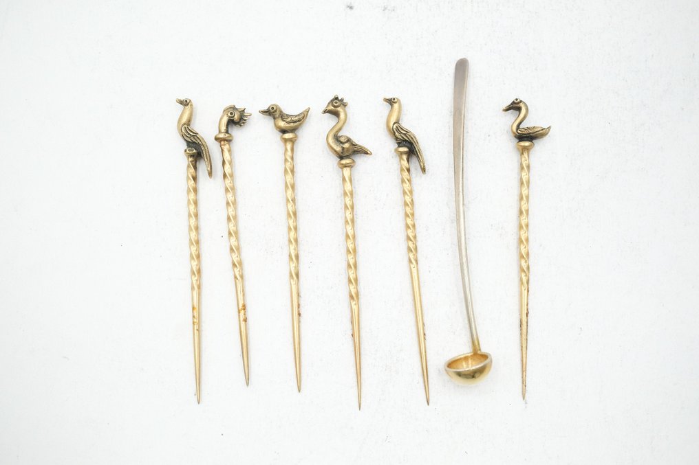 Statuetta - Cocktail Picks  (7) - .833 argento #3.2