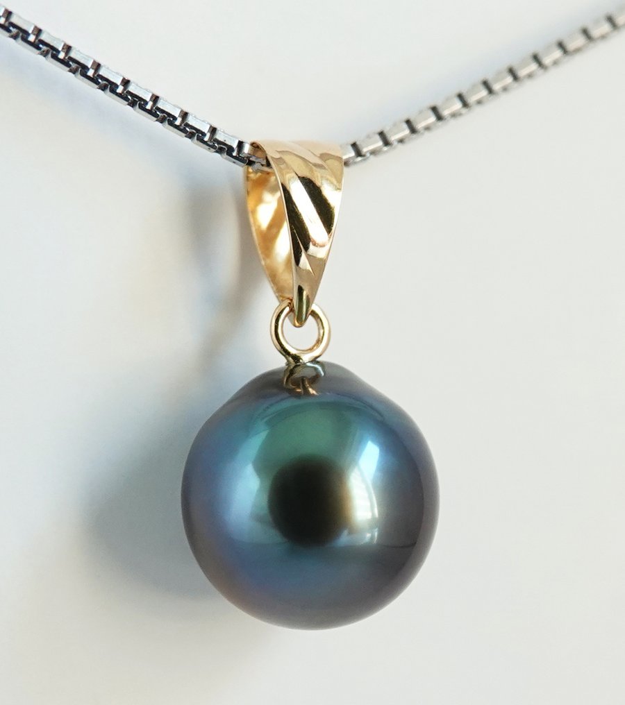 Sem preço de reserva - Pingente - 18 K Ouro amarelo Pérola - Cosmic, Tahitian, Drop #4.3