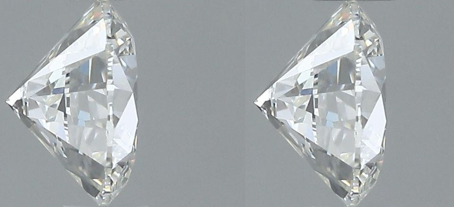 2 pcs 鑽石  (天然)  - 0.90 ct - 圓形 - F(近乎無色) - VVS2 - 美國寶石學院（Gemological Institute of America (GIA)） #2.1