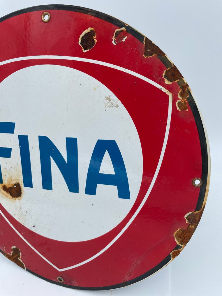 Fina - Gasoline - Finitura in smalto emaille / metallo 30 cm - Insegna - Smalto, Metallo #3.2