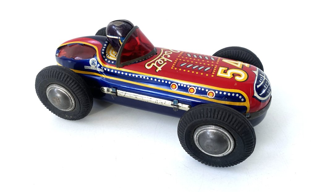 万代 - 锡制玩具 - Bandai Rocket Race Car, Race Number 54, Unboxed - 日本 #3.2