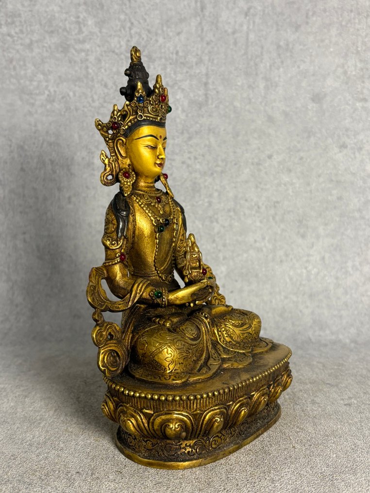 阿弥陀悦 - 黄铜色 - 尼泊尔 - Late 20th century #3.2