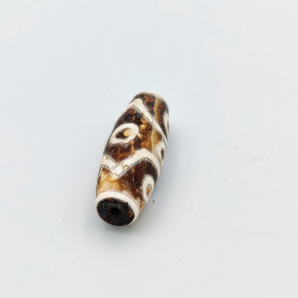 古缅甸，晚期Pyu国家 蚀刻的化石化棕榈木 佛眼珠宝护身符 - 40 mm  (没有保留价) #2.1