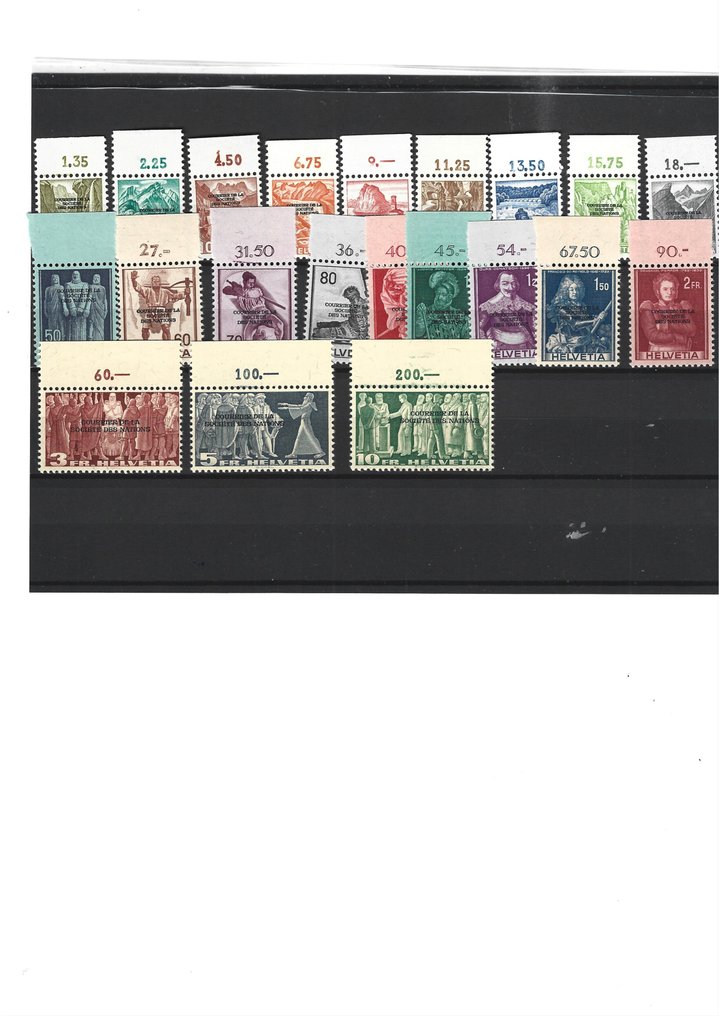 Switzerland - Switzerland collection of new, complete stamps from the period 1930 - 1944, catalog value €2,322 - UNIFICATO #2.1