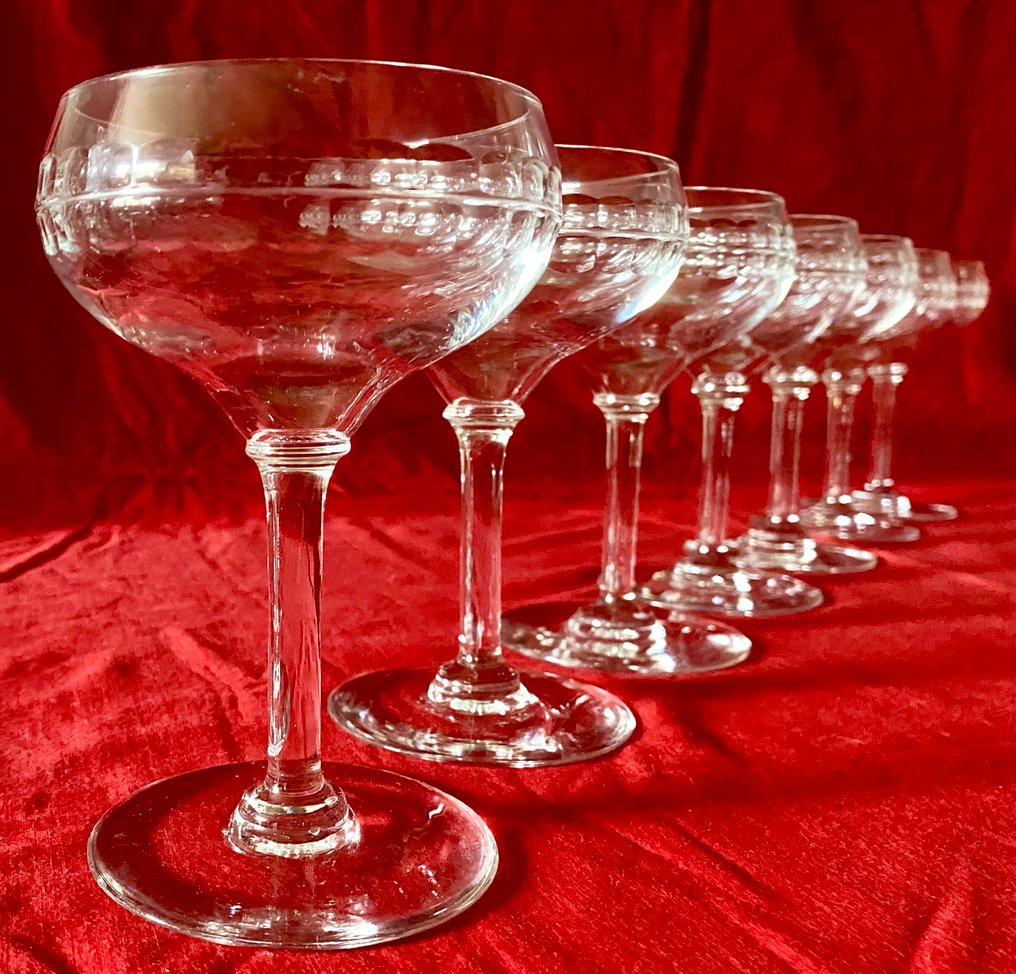 Cristalleries de Lorraine - 杯具組 (7) - 水晶 - 香槟杯 #1.0