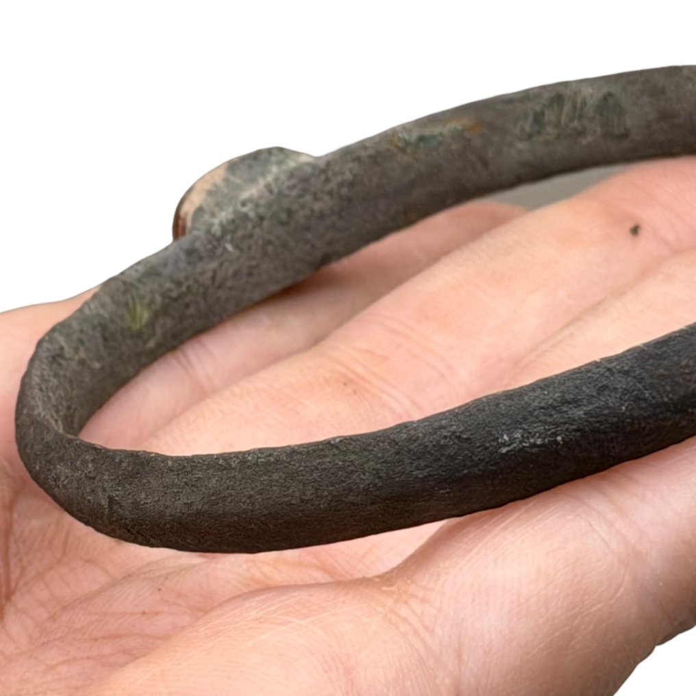 Αρχαία Ρωμαϊκή Μπρούντζος Μπανγκλ - Αντίγραφο King Intaglio  (χωρίς τιμή ασφαλείας) #3.2