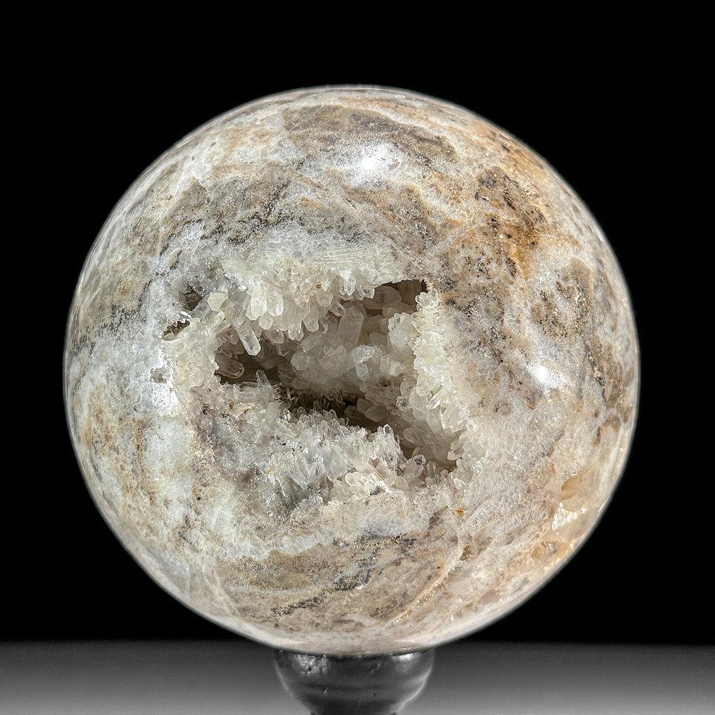 无底价 - 令人惊叹的水晶石英一对 定制支架上的球体- 2600 g - (2) #2.1