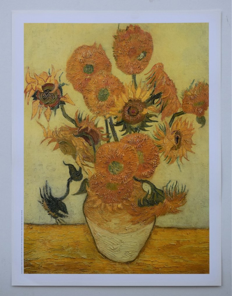 Vincent Van Gogh - "VASE WITH 15 SUNFLOWERS" - Original vintage poster - year 1996 #1.0