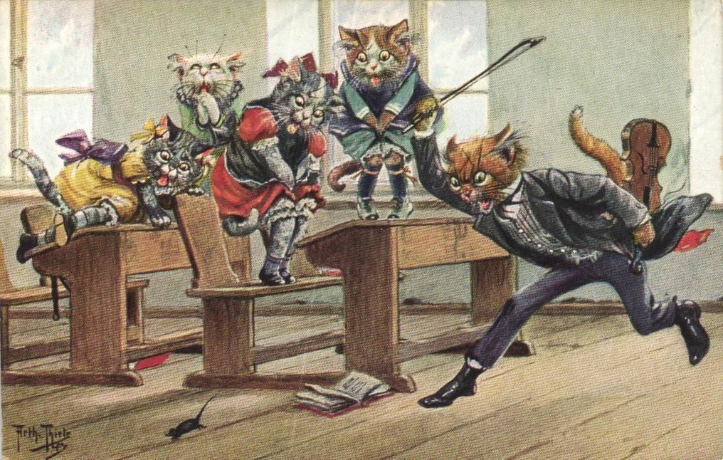 Arthur Thiele, Ντυμένες Γάτες - Εκδότης TSN σε καλή κατάσταση - 1915/1930 - Καρτ-ποστάλ (16) - 1915-1930 #1.0