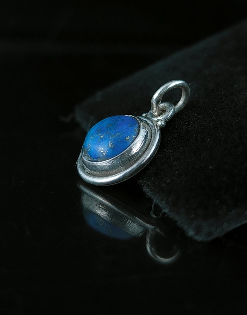 Lapislázuli Κρεμαστό κόσμημα - Ύψος: 20 mm - Πλάτος: 13 mm- 1.99 g - (1) #3.2