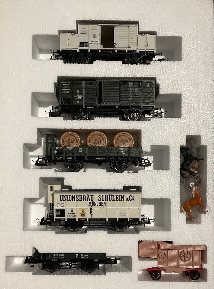Trix H0轨 - 23936 - 模型火车货车组 (1) - 巴伐利亚货车套装 - K.Bay.Sts.B #2.1