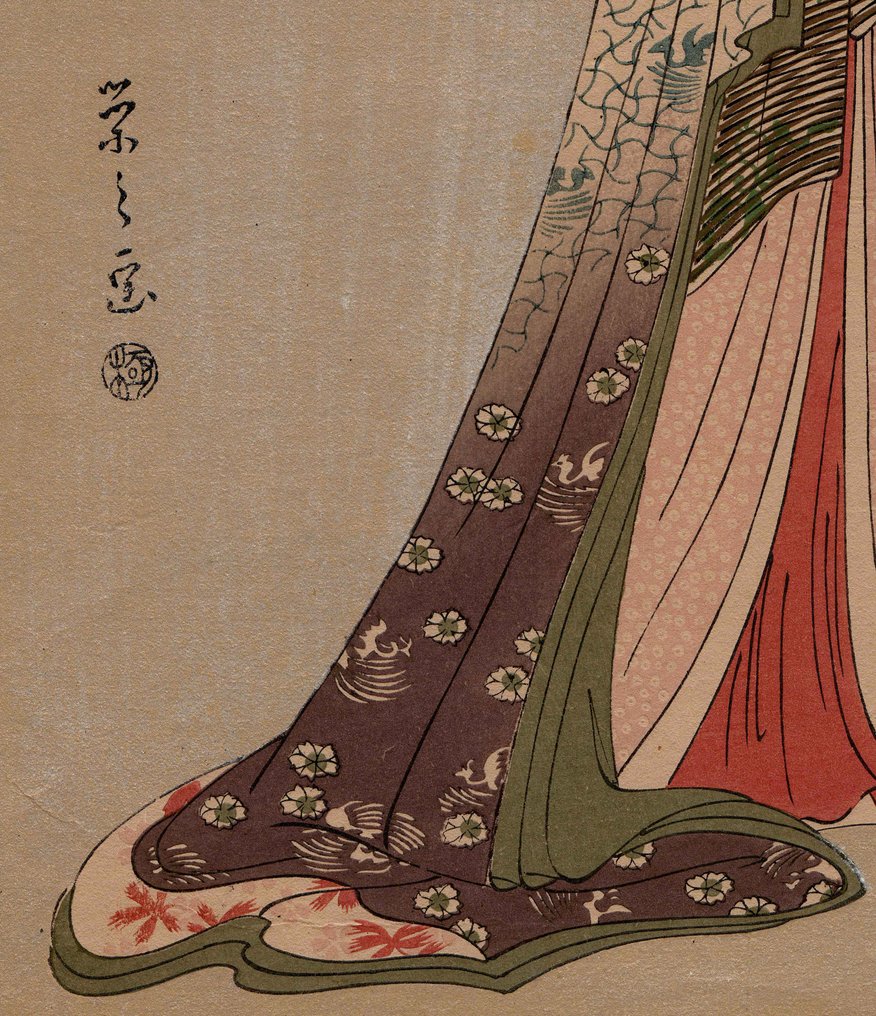 Courtesan Takigawa of the Ôgiya - from the series: A Comparison of Selected Beauties of the Pleasure - Chōbunsai Eishi 鳥文斎 栄之 (1756 - 1829) - Ιαπωνία (χωρίς τιμή ασφαλείας) #3.2