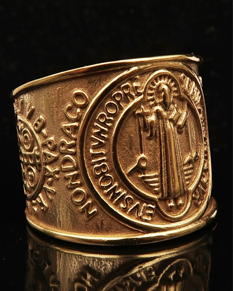 Saint Benedict's Signet Ring: Seal of Exorcism & Victory over Evil - Ring #1.0