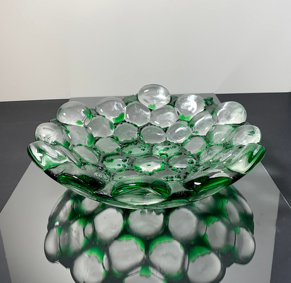 Maxence Parot - 花瓶 -  独特的切割，颜色与透明度，26厘米  - 玻璃 #1.0