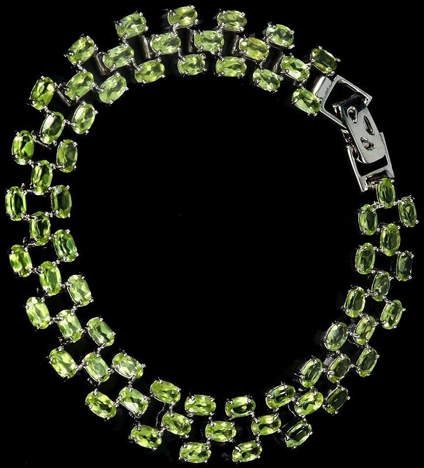 Sans prix de réserve - Bracelet Argent Péridot #3.2