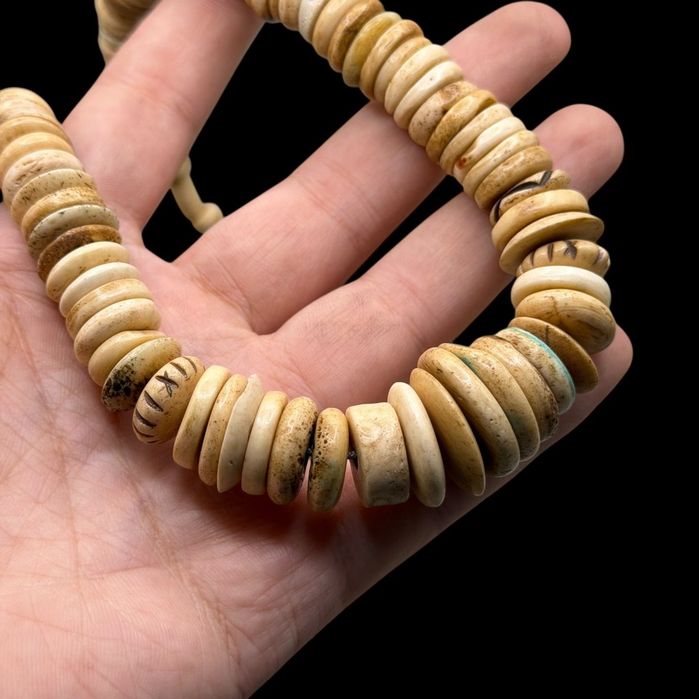 Αρχαίος κόκκαλο Σειρά από χάντρες - Αναδομημένα beads. (χωρίς τιμή ασφαλείας) #3.2