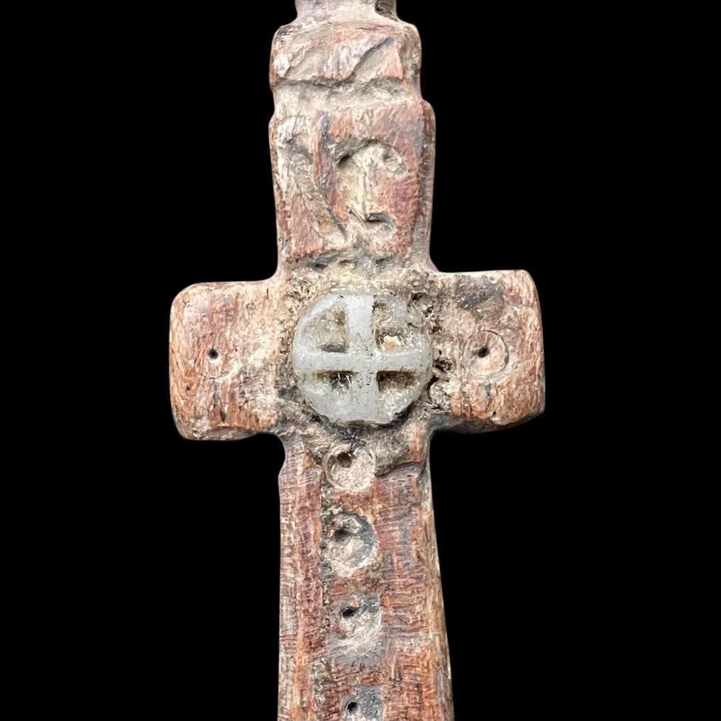 Medieval (Byzantine) Rare medieval bone cross pendant Cross - 71 mm  (No reserve price) #1.0