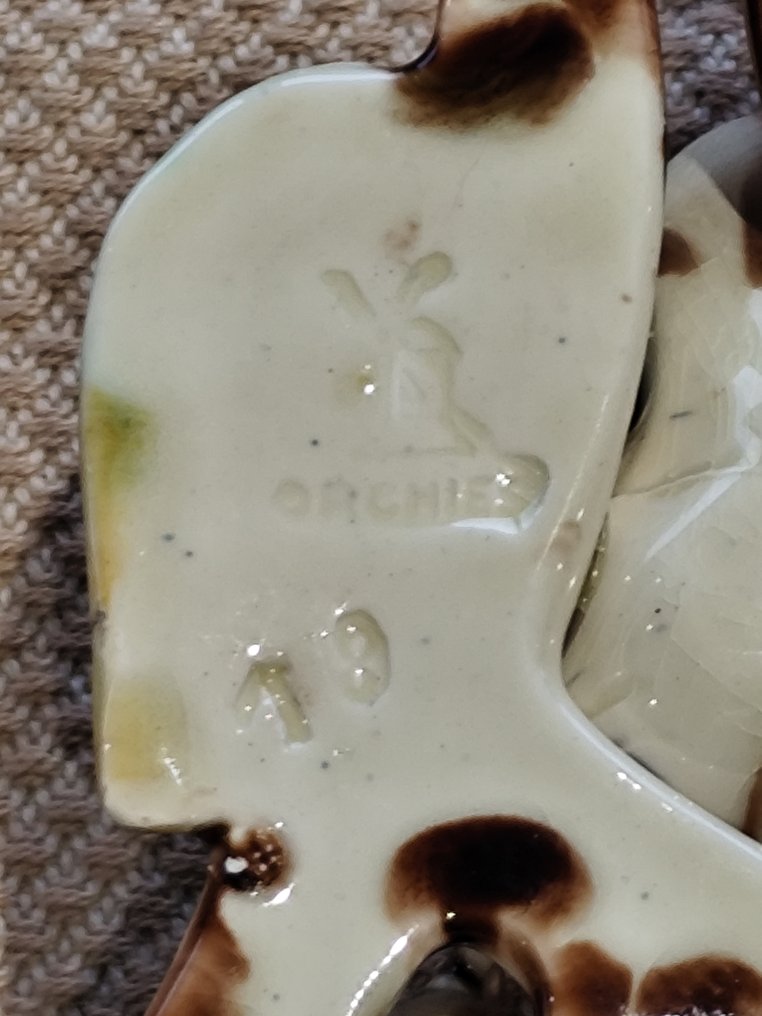 ORCHIES (moulin aux Loups) - Spardose - Art déco – Tradition – Sammlung - Barbotine, Faïence #1.0