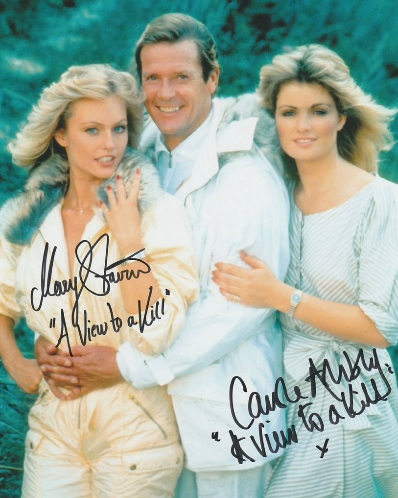 James Bond 007: A View To a Kill - Signed by Mary Stavin (Kimberley Jones) and Carole Ashby (Papilon) #1.0