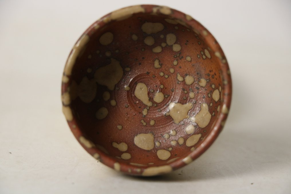 传统的Guinomi清酒杯，带有自然釉面图案 - 陶瓷 - 日本 - 1900-2000 #4.3