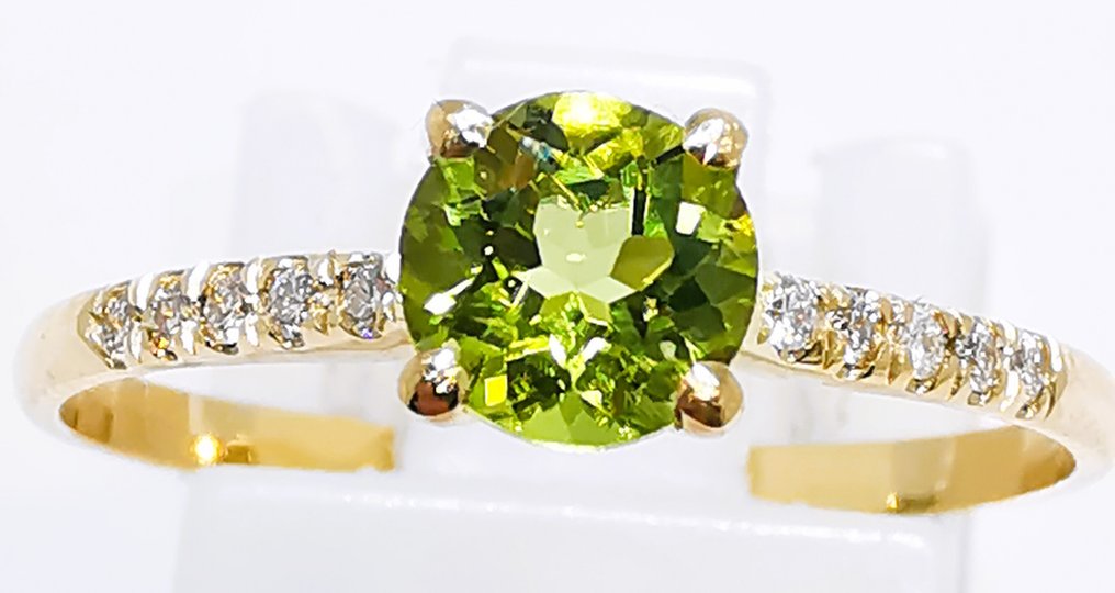 Sans prix de réserve - Bague - 14 carats Or jaune -  0.45ct. tw. Aigue-marine - Diamant #1.0