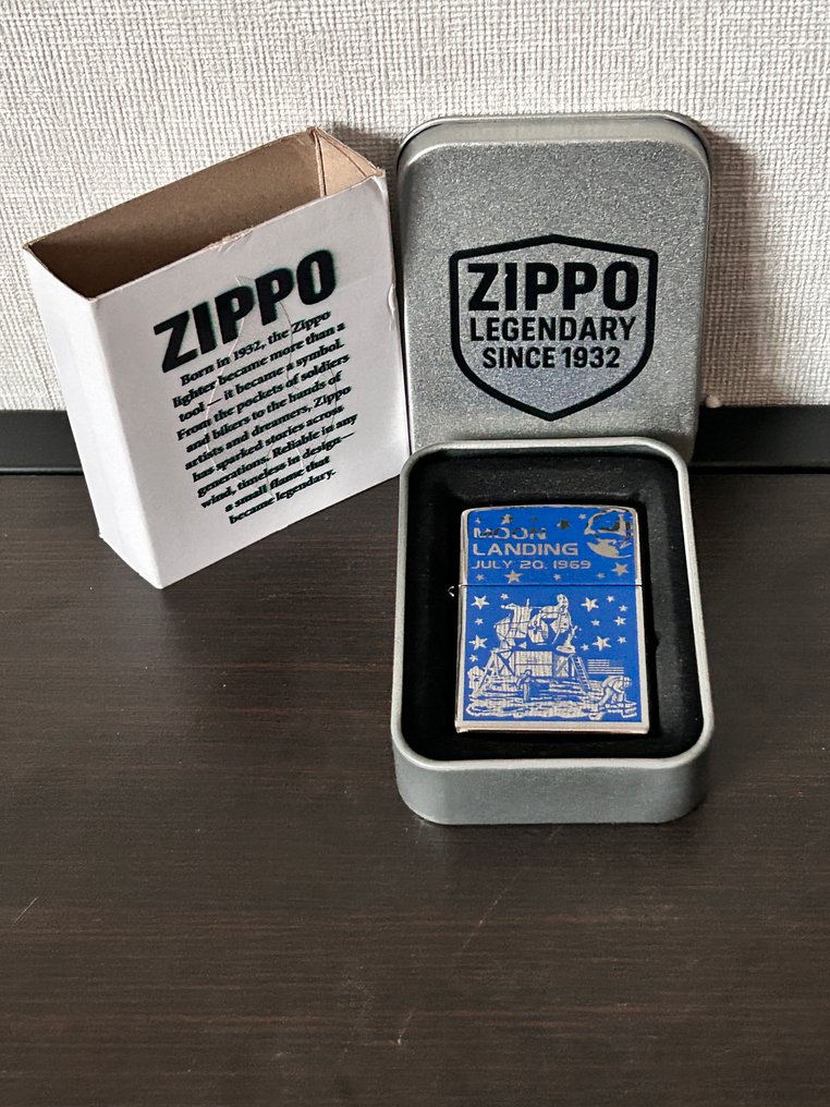 Zippo - F15-1969 Moonlanding Metallic silver and blue Zippo - Fără preț de rezervă - Brichetă - Oțel #3.2