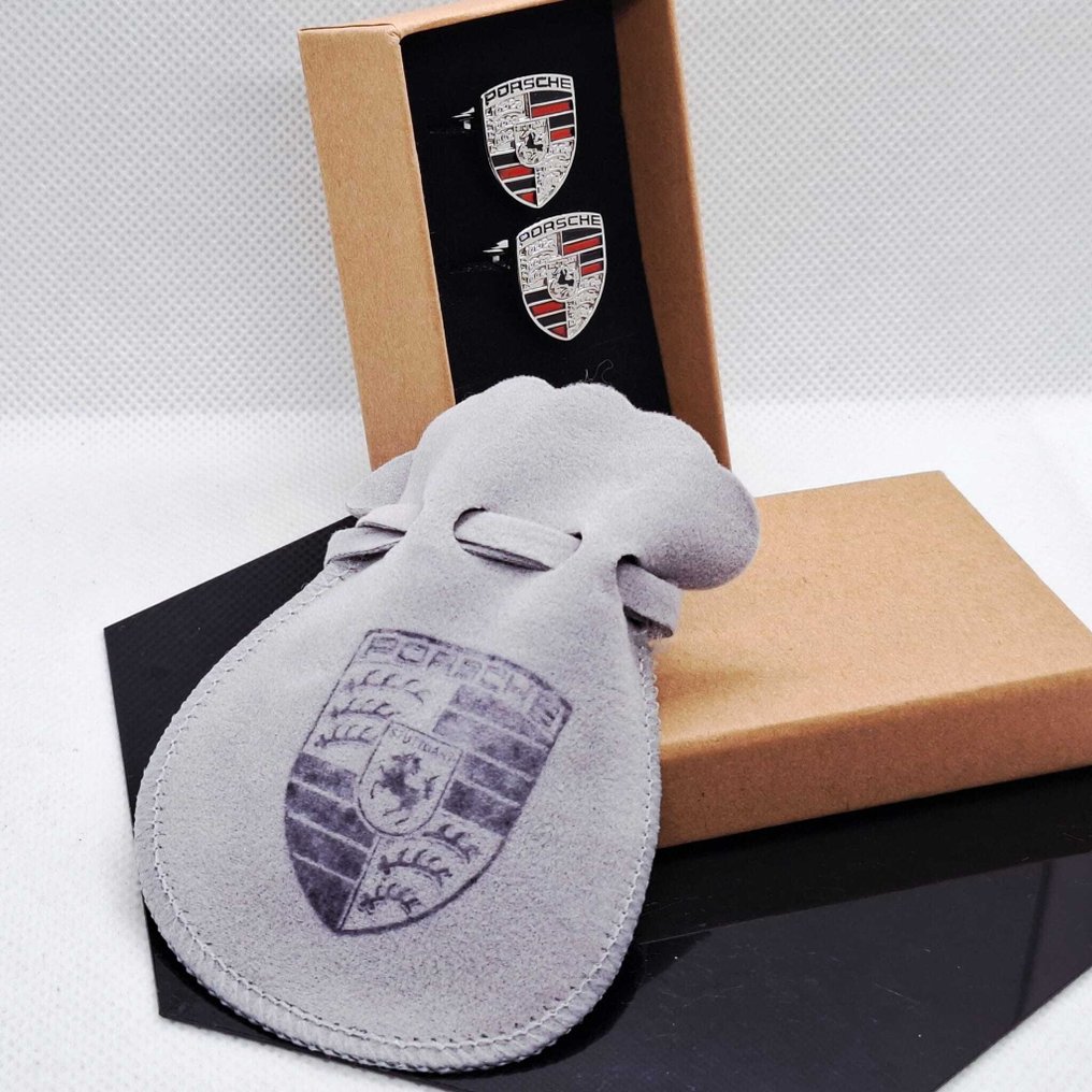 Laminated white gold (18k). - Cufflinks - Porsche #3.2
