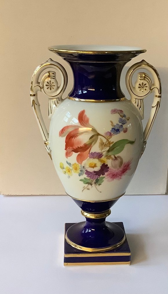 Meissen - Jarra com 2 pegas pequenas - Porcelana - Vaso com Alça de Serpente de Meissen #1.0