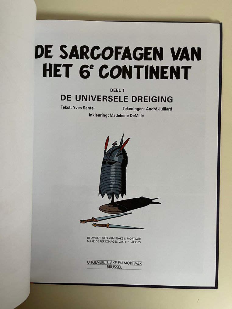 Blake en Mortimer 16 - De sarcofagen van het 6e continent deel 1 - luxe HC met linnen rug  + persdossier - 2 Album - 第一版 - 2003 #3.2