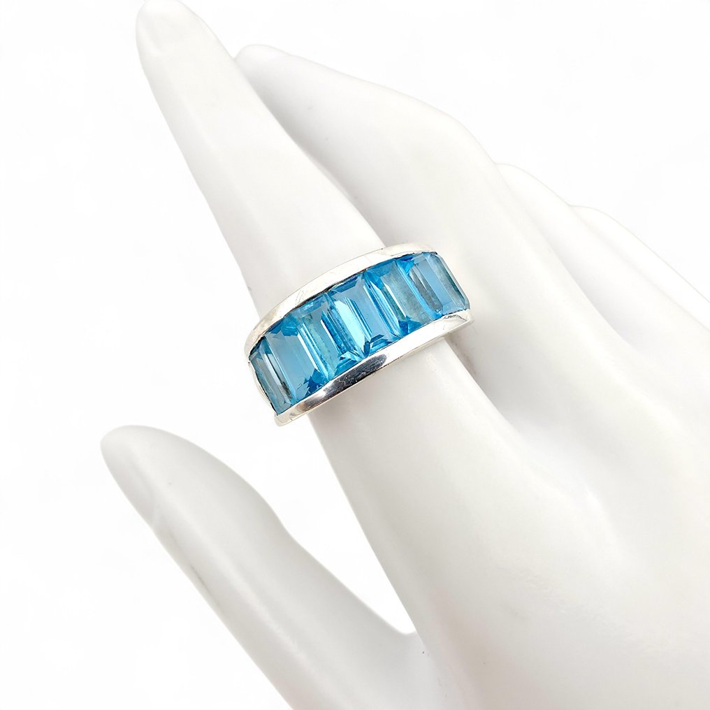 χωρίς τιμή ασφαλείας - Δαχτυλίδι Ασημί - Topaz (Πιστοποιημένο) #2.1